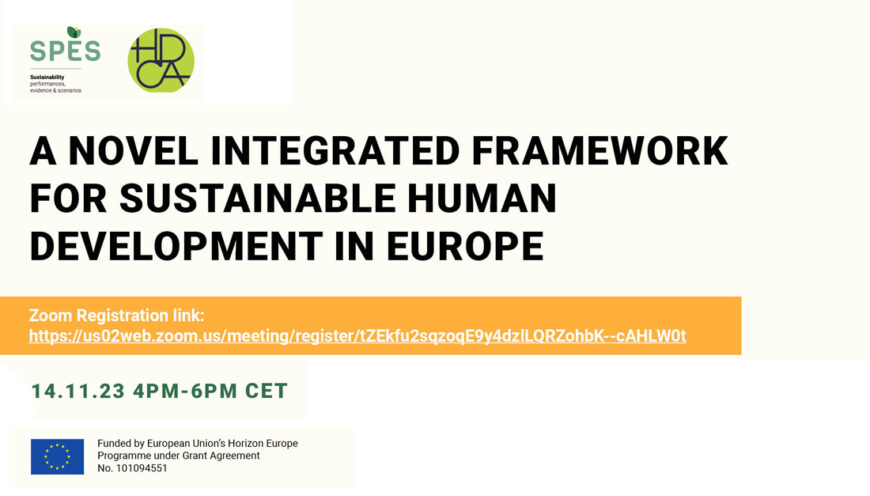 A novel integrated framework for Sustainable Human Development in Europe