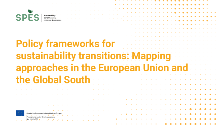 Policy frameworks for sustainability transition: Mapping approaches in the European Union and the Global South